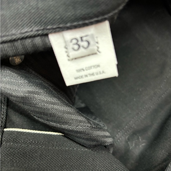 Simon Spurr Slim Pant Black Denim RAW Size 35 X 30 NEW - Picture 6 of 6